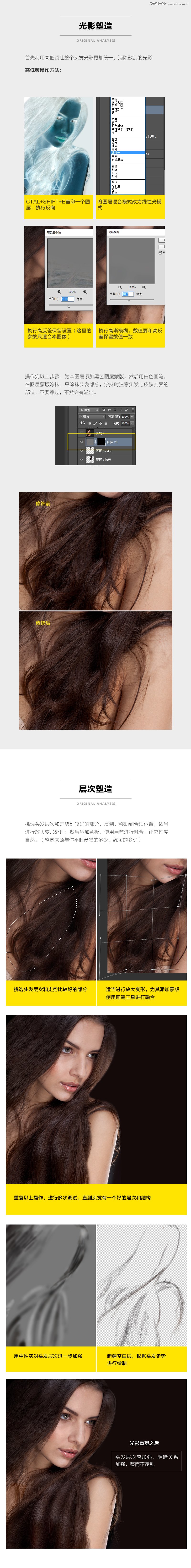 詳細(xì)解析人像商業(yè)精修中頭發(fā)的修飾技巧