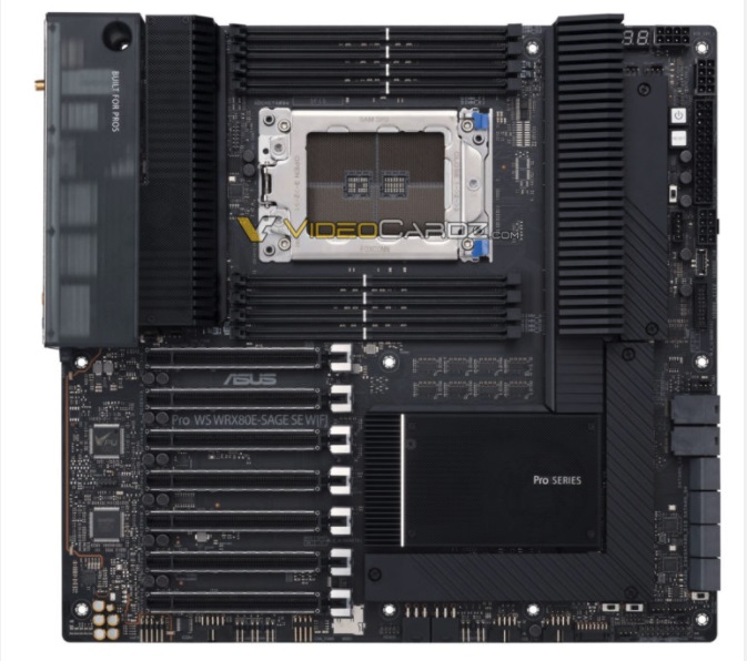 華碩 WRX80 主板曝光:支持 AMD Threadripper Pro 處理器,8 內(nèi)存通道
