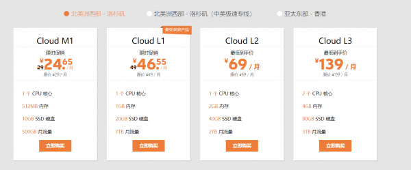 半年免費換IP？ 純SSD CN2美國云服務器年付低至348元