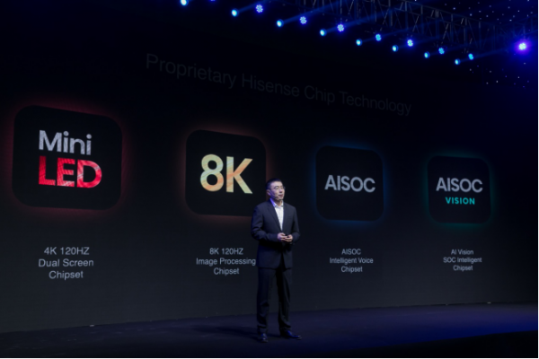 海信CES 2021:將量產(chǎn)行業(yè)首顆4K120Hz疊屏定制芯片