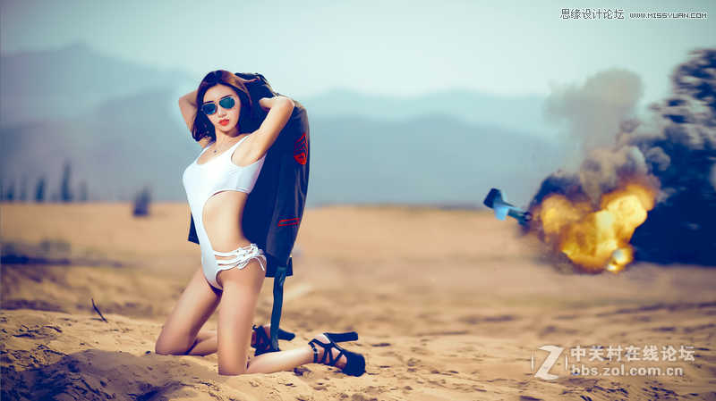 PS調出戰(zhàn)爭中的人像金黃色藝術效果