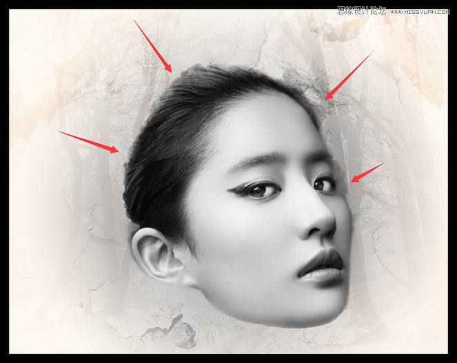 PS合成古典風(fēng)格的美女頭像教程