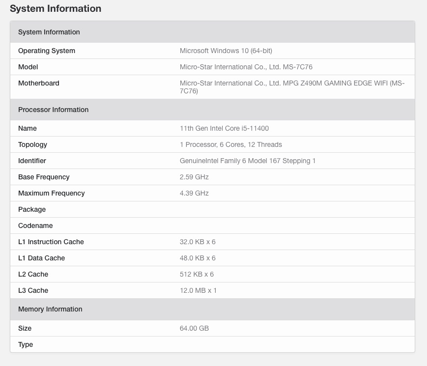 英特爾 i5-11400 現(xiàn)身：6 核 12 線程，2.6-4.4GHz