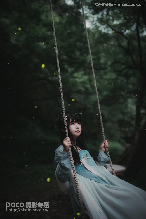 PS結(jié)合LR制作外景人像唯美的暗夜效果