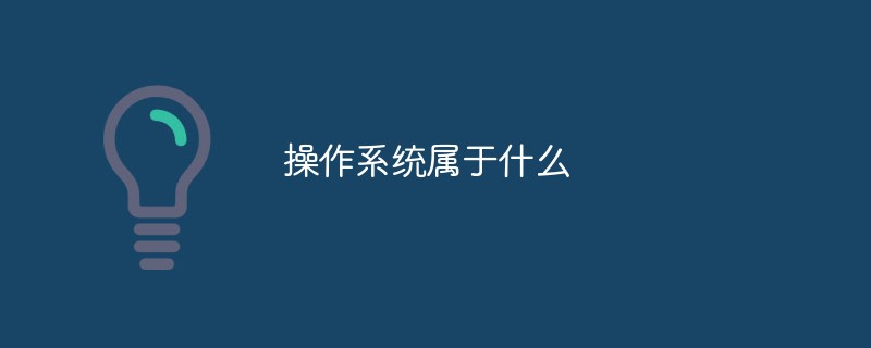 操作系統(tǒng)屬于什么