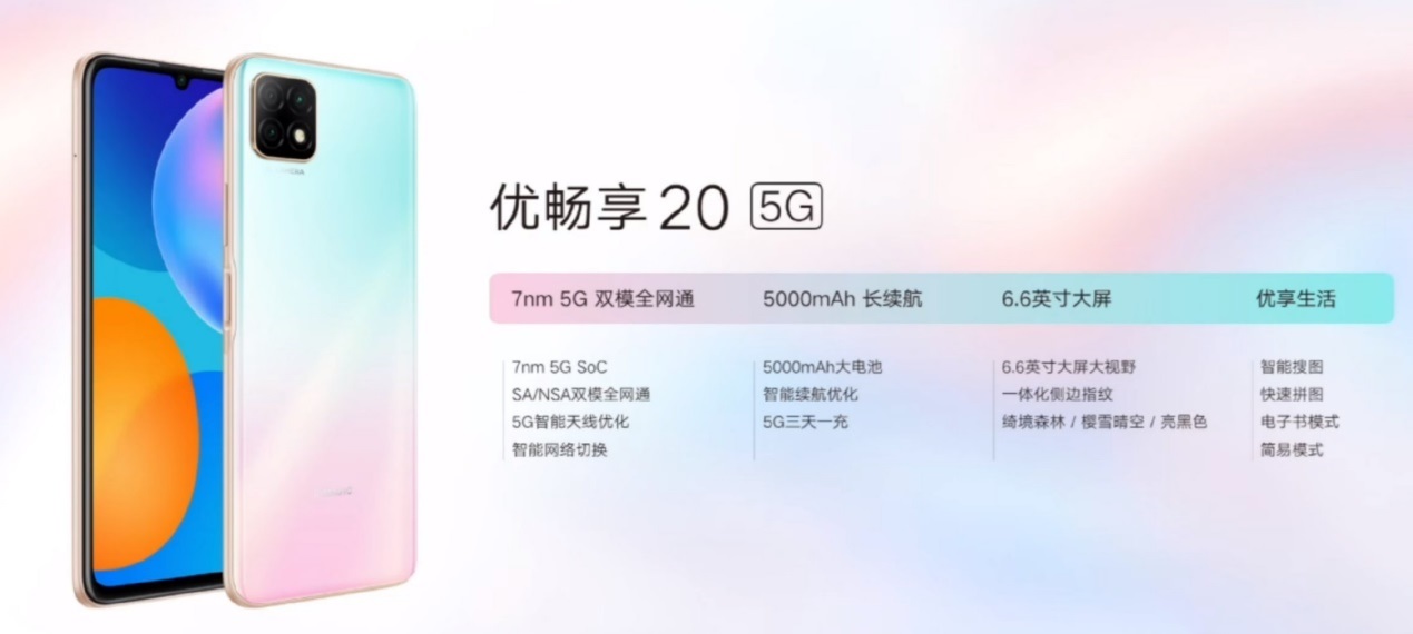 聯(lián)通優(yōu)暢享 20/20 Plus 正式發(fā)布：天璣 720 處理器，1699/2299 元起