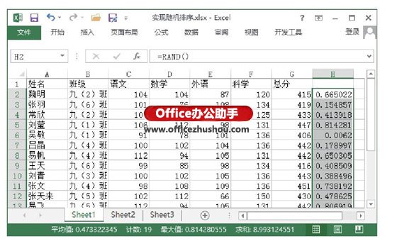 excel工作表如何排序 對Excel工作表中數據進行隨機排序的方法