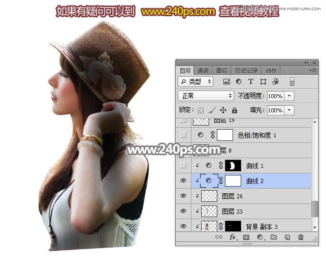 PS制作美女人像被鳥群打散特效
