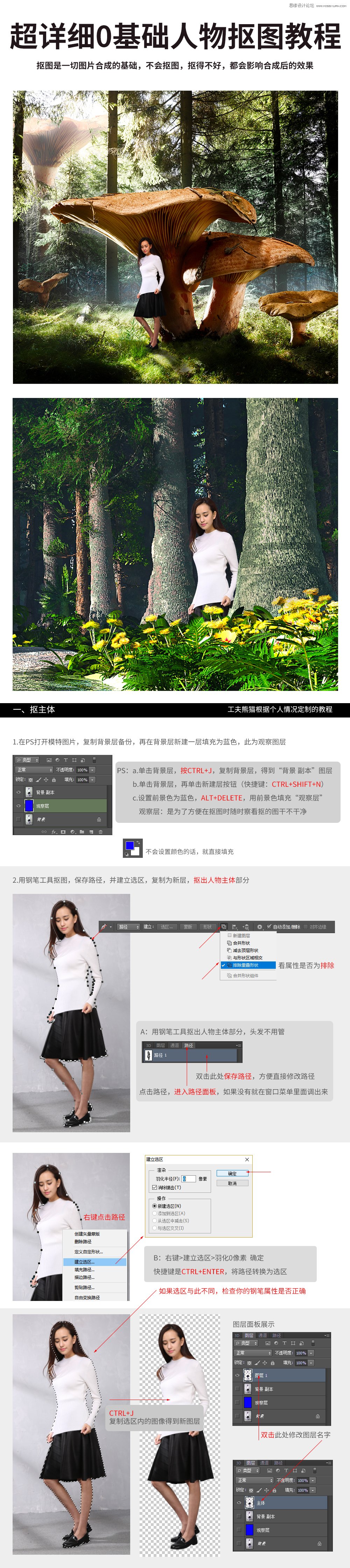 教你用PS零基礎(chǔ)學(xué)習(xí)美女人像頭發(fā)絲摳圖教程