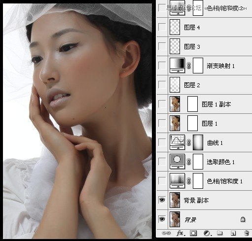 用PS給偏暗色人像照片添加甜美逆光效果
