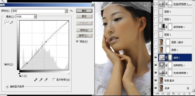 用PS給偏暗色人像照片添加甜美逆光效果