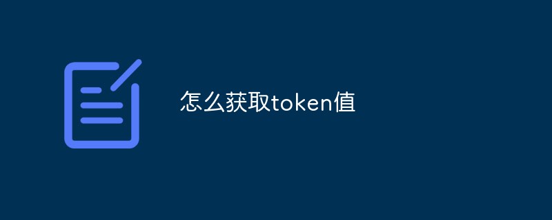 怎么獲取token值