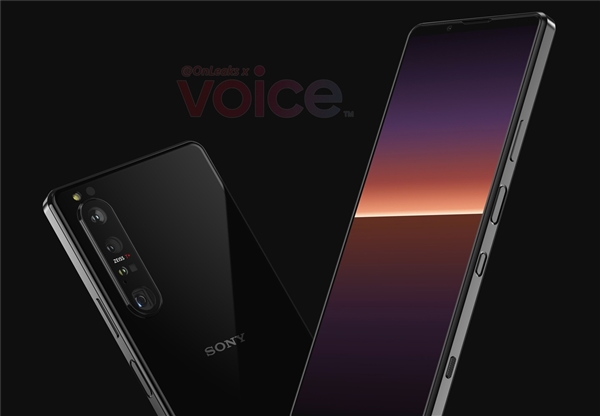 蔡司鏡頭加持！索尼Xperia1 III渲染圖首度曝光：潛望式四攝+4K帶魚(yú)屏