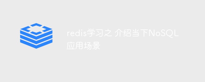 redis學(xué)習(xí)之 介紹當(dāng)下NoSQL應(yīng)用場景