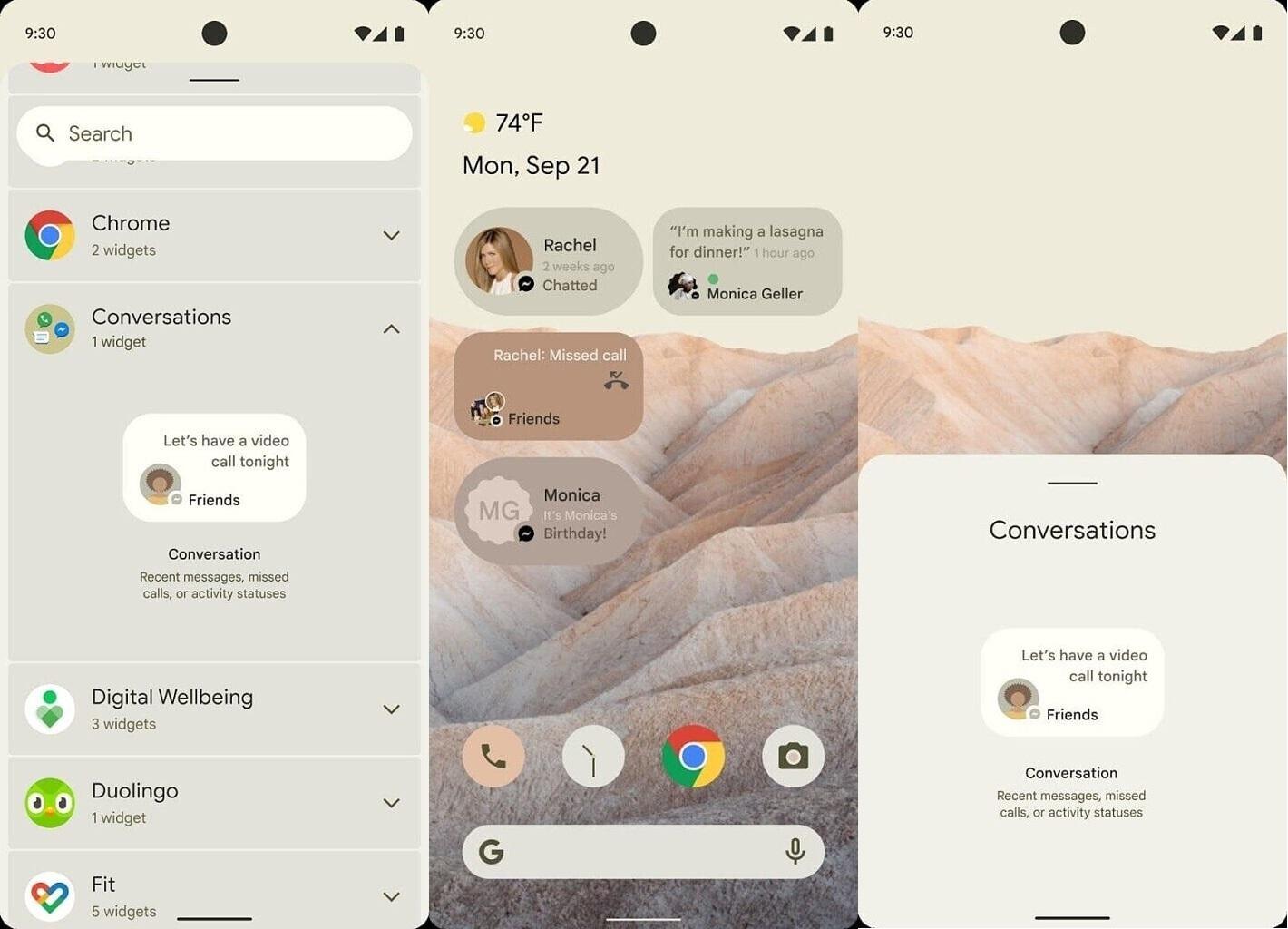 Android 12 新增對話小部件:類似聊天小窗口