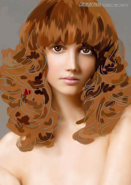 用PS鼠繪唯美的金發(fā)女模特教程