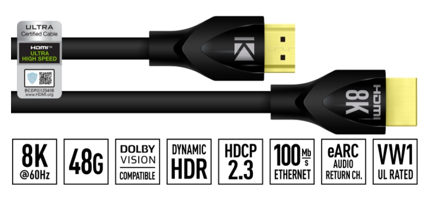 海外廠商發(fā)布 8K HDMI 線纜:帶寬 48Gbps,支持杜比視界