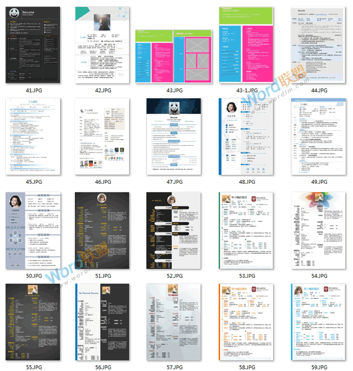 Word個人簡歷模板表格 海量Word個人簡歷模板表格免費打包下載(精品簡歷模板)