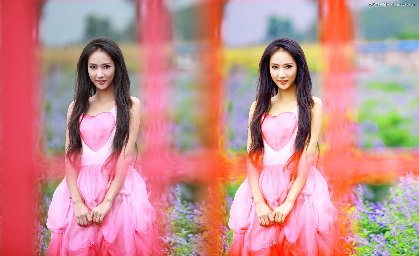 用PS調(diào)出花園女孩清新通透膚色效果圖