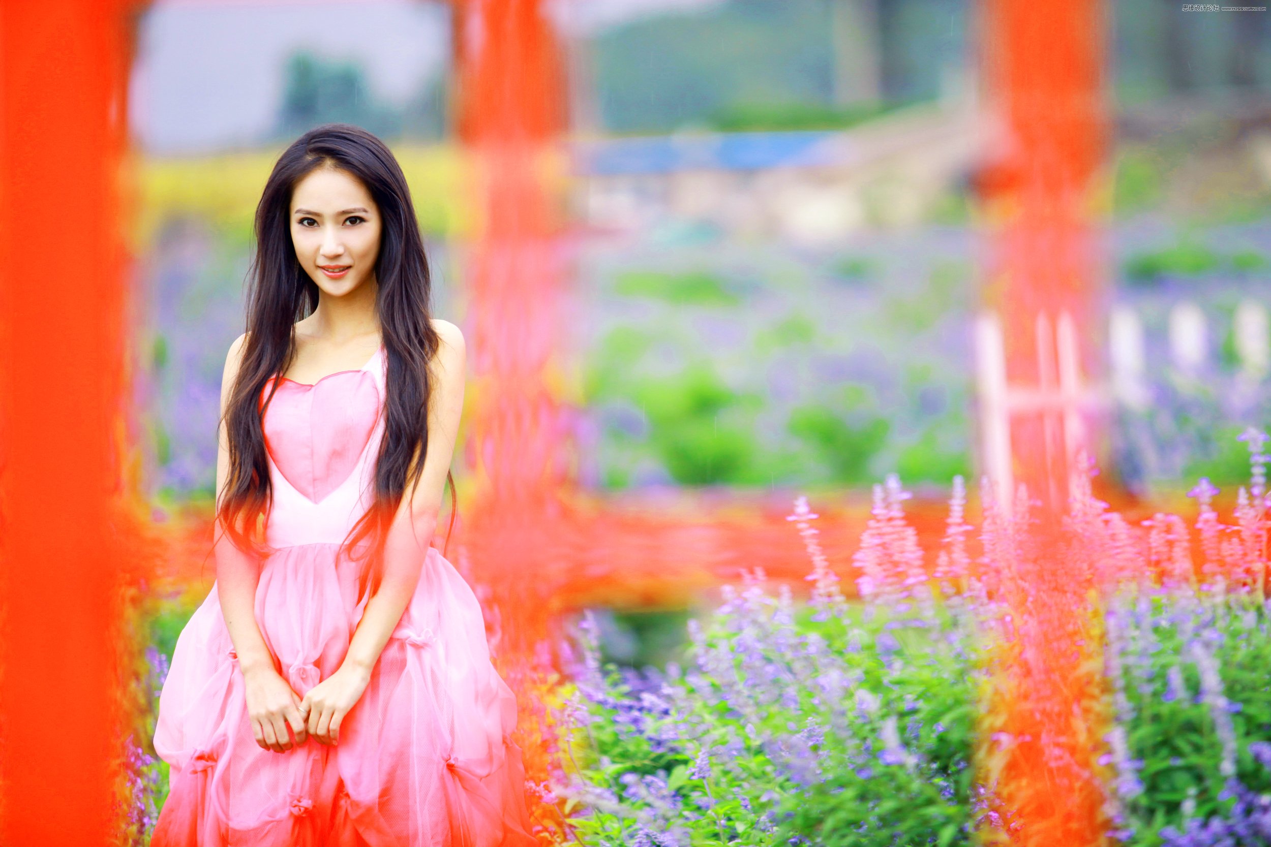 用PS調(diào)出花園女孩清新通透膚色效果圖