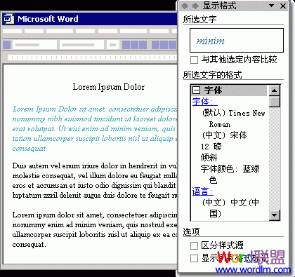word2003查看格式 怎么樣用Word2003查看格式詳細信息