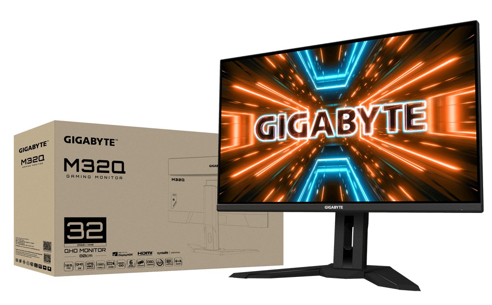 技嘉推出 M32Q 大尺寸電競顯示器；2K 165Hz，USB-C 一線連
