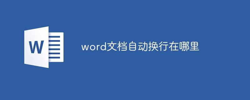 word文檔自動(dòng)換行在哪里