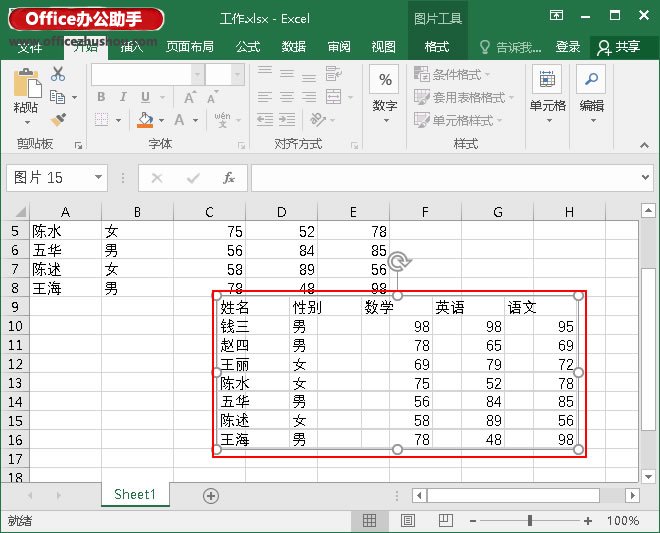excel轉(zhuǎn)換成圖片 將Excel中將表格轉(zhuǎn)換為圖片的方法