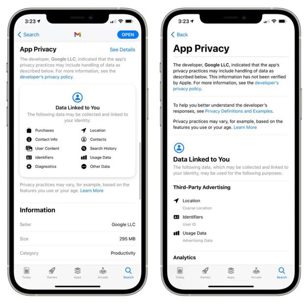 所有谷歌主流iOS App都已支持蘋果隱私標簽