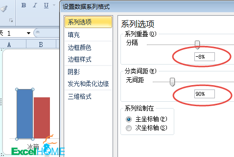 excel柱形圖帶漲跌箭頭的柱形圖