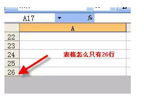 excel表格的制作方法 excel表格只有26行的原因及解決方法