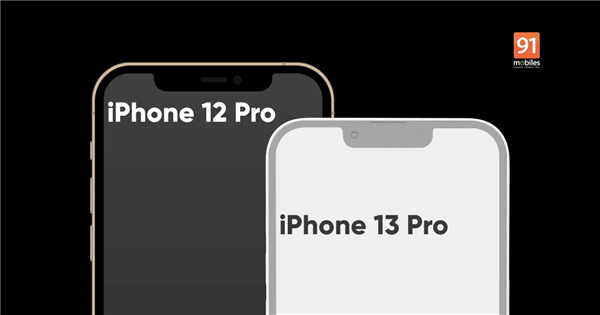 四年來最大升級！iPhone 13 Pro最新渲染圖：窄劉海、微縫聽筒