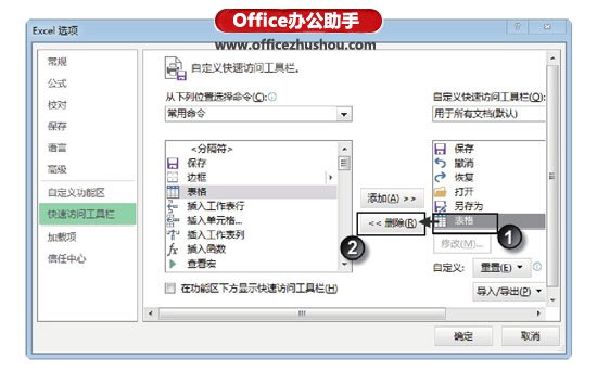 excel快速訪問工具欄 向Excel的快速訪問工具欄中批量添加和刪除命令按鈕的方法