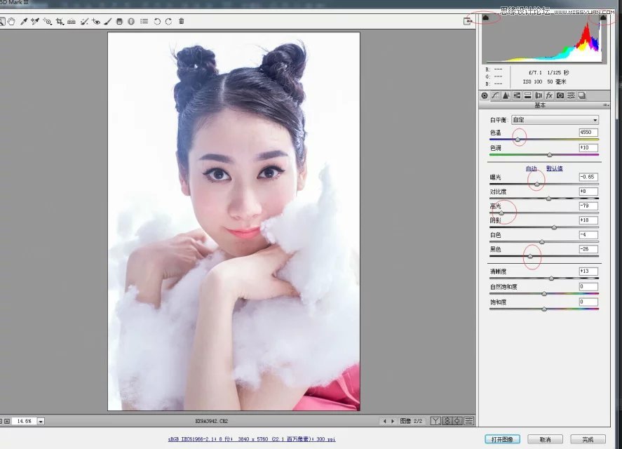 PS給美女私房照添加唯美雪景效果