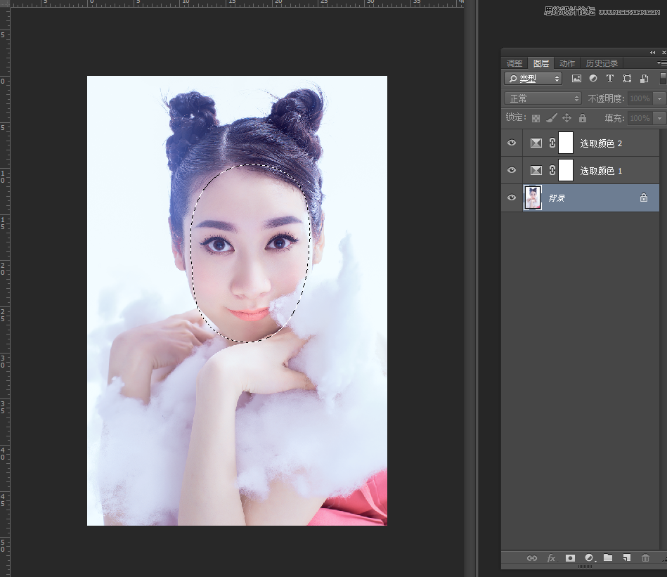 PS給美女私房照添加唯美雪景效果