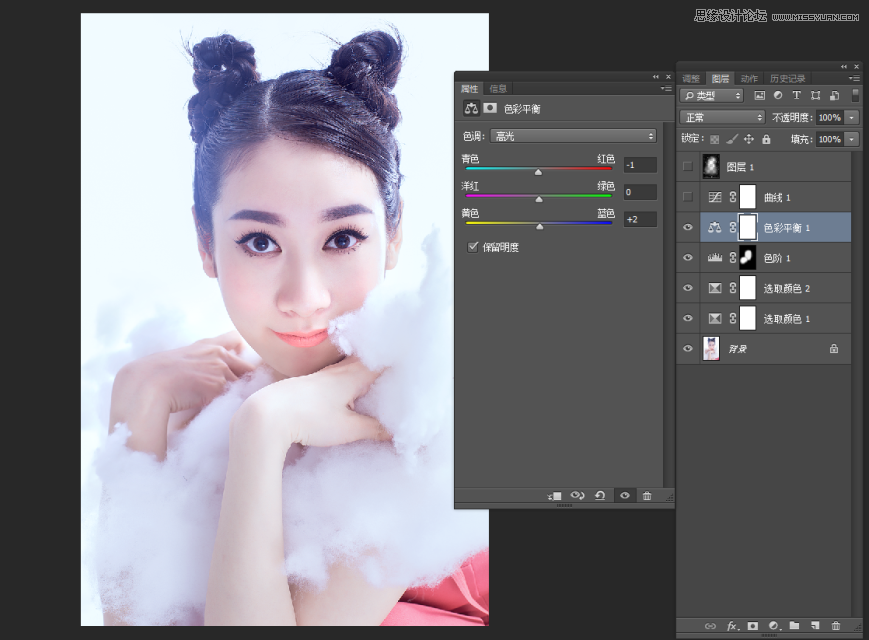 PS給美女私房照添加唯美雪景效果