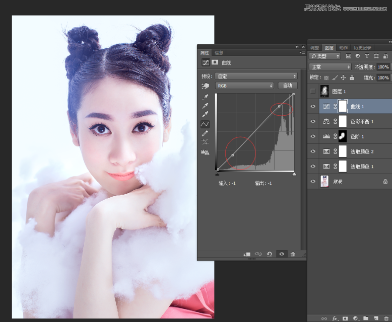 PS給美女私房照添加唯美雪景效果