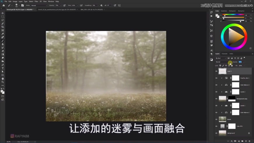 PS創(chuàng)意合成森林中的新娘和鳥籠