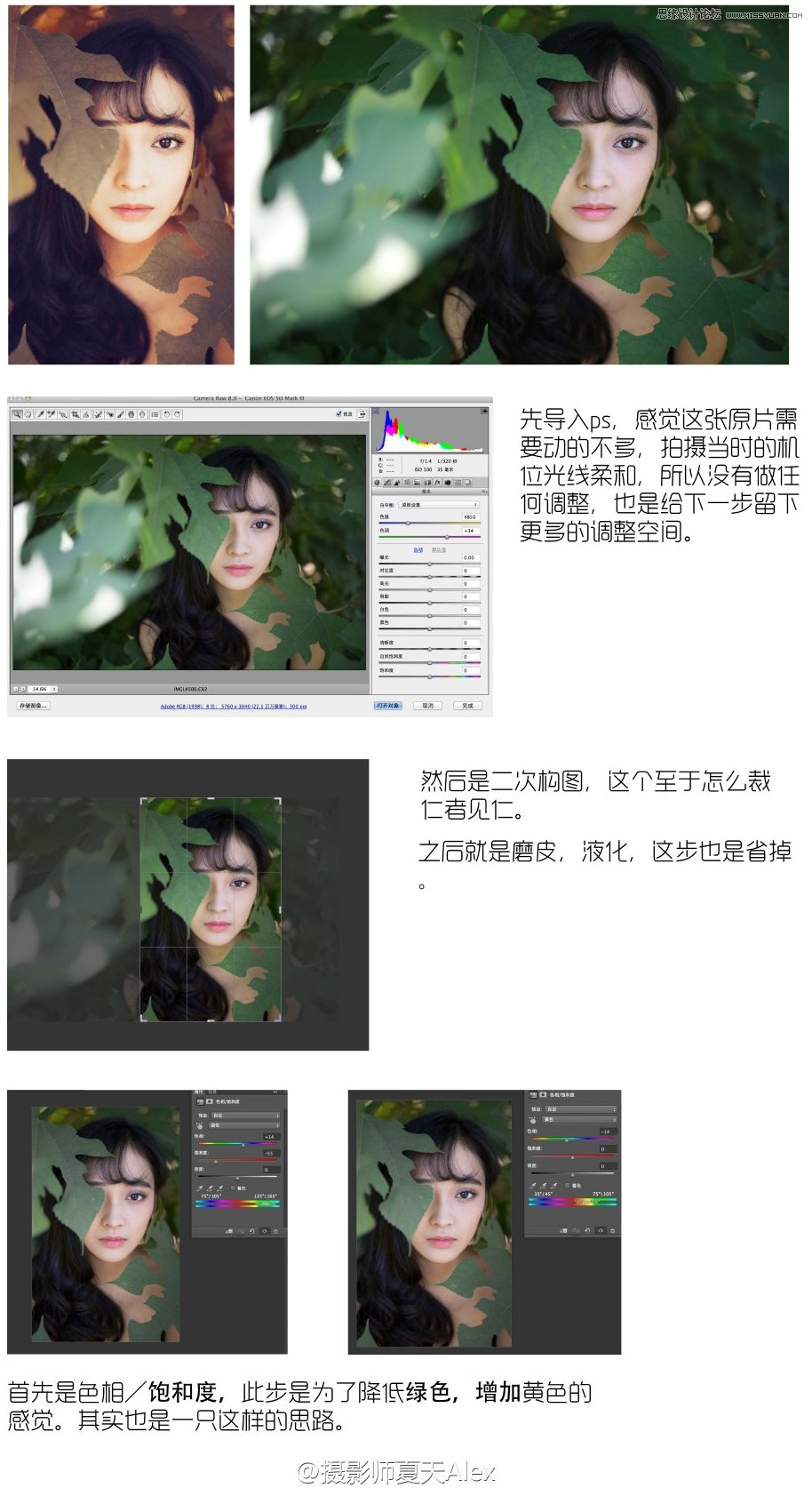 PS調(diào)出樹下美女人像秋季懷舊效果