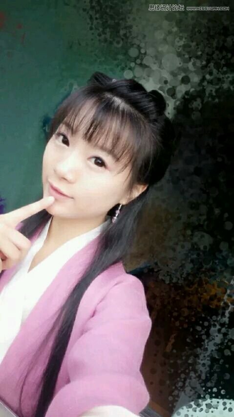 PS結(jié)合SAI把可愛女生轉(zhuǎn)手繪處理