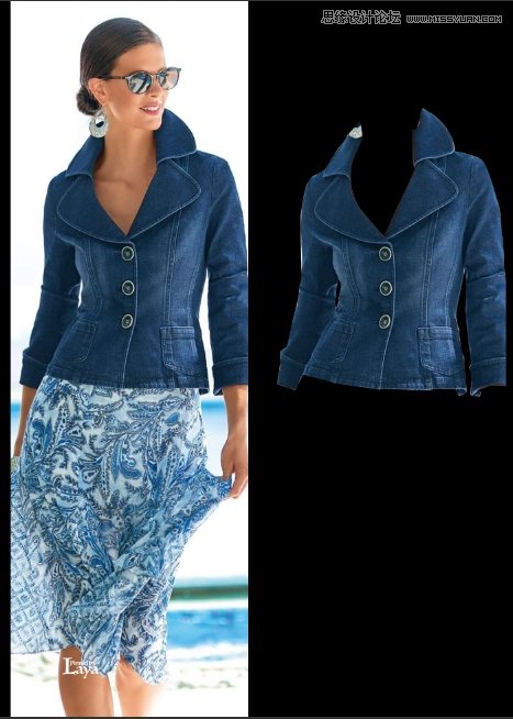 PS給模特照片穿上中國風東北花棉襖