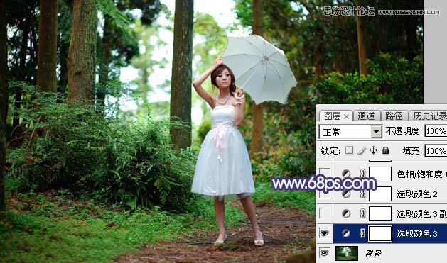 PS調(diào)出森林果子照片夢幻紫色調(diào)