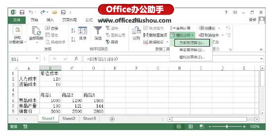 excel方案管理器使用 實(shí)例介紹Excel方案管理器的使用方法