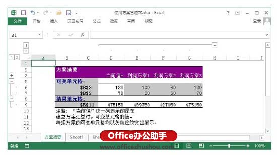 excel方案管理器使用 實(shí)例介紹Excel方案管理器的使用方法