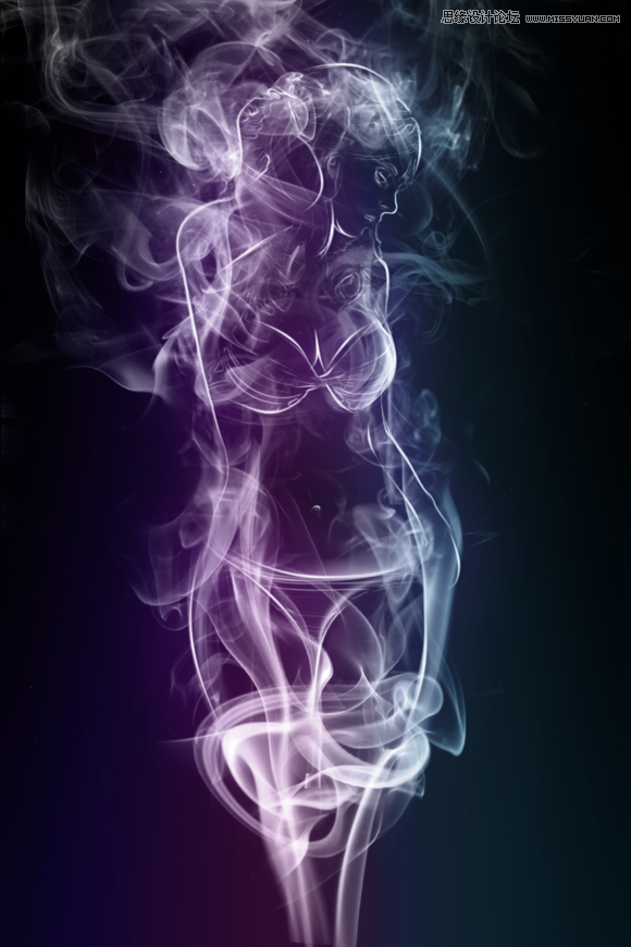 PS合成創(chuàng)意大氣的煙霧人像效果