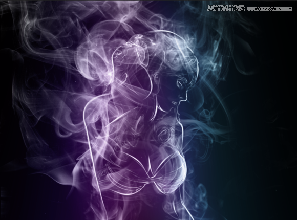 PS合成創(chuàng)意大氣的煙霧人像效果