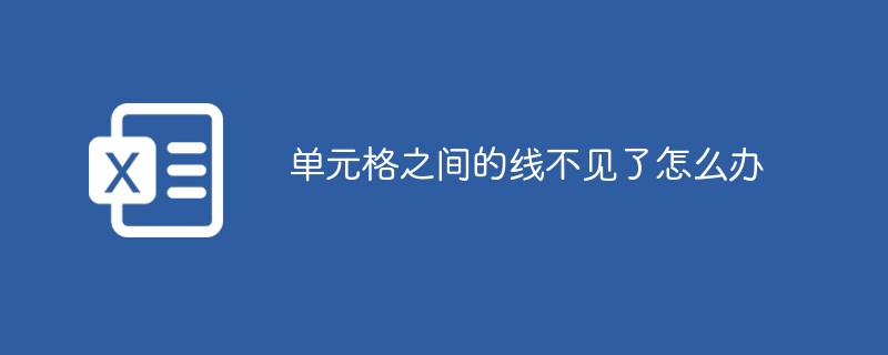 單元格之間的線不見(jiàn)了怎么辦