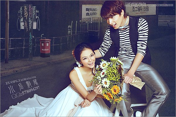 PS隨心所欲給婚紗照片換背景