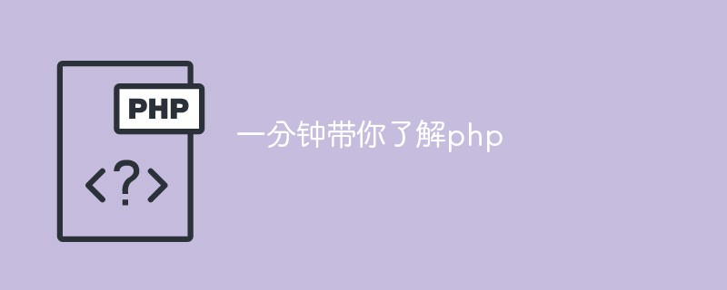 一分鐘帶你了解php