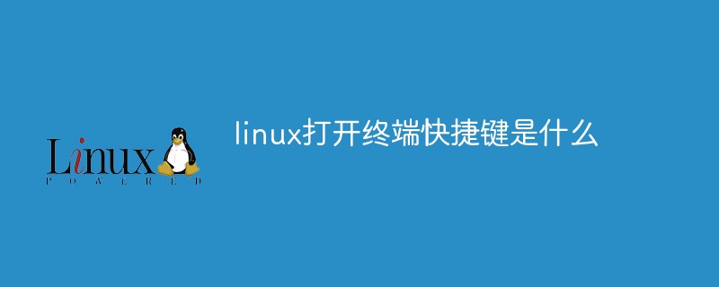 linux打開終端快捷鍵是什么